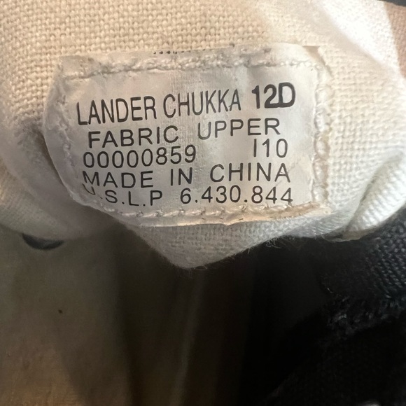 Polo Ralph Lauren Lander Chukka Gray/Black Canvas Mid Top Boat Shoes Men's 12D - Picture 5 of 5